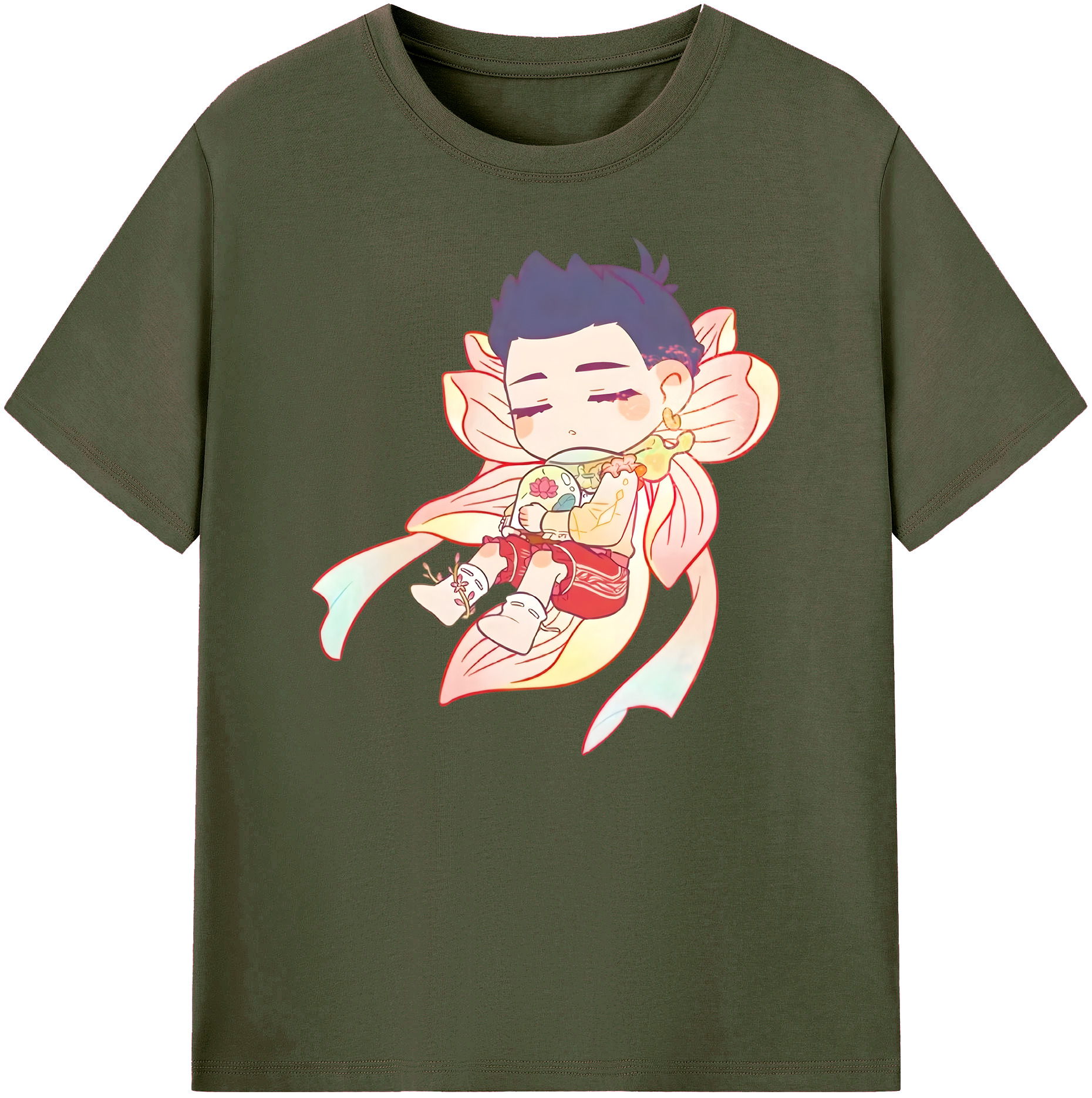 （画像用） Ne Zha 2 ナタ 魔童の大暴れ 綿100％ メンズ半袖Tシャツ｜肌触りやわらか＆通気性